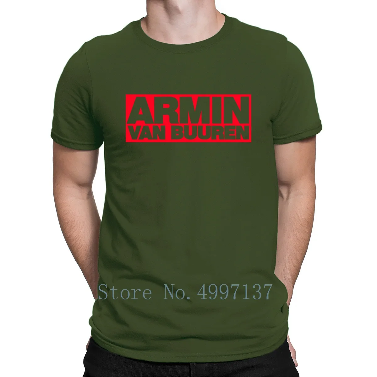 Armin Van Buuren T Shirt Original Tee Summer Print O-Neck Famous Standard Humor | Мужская одежда