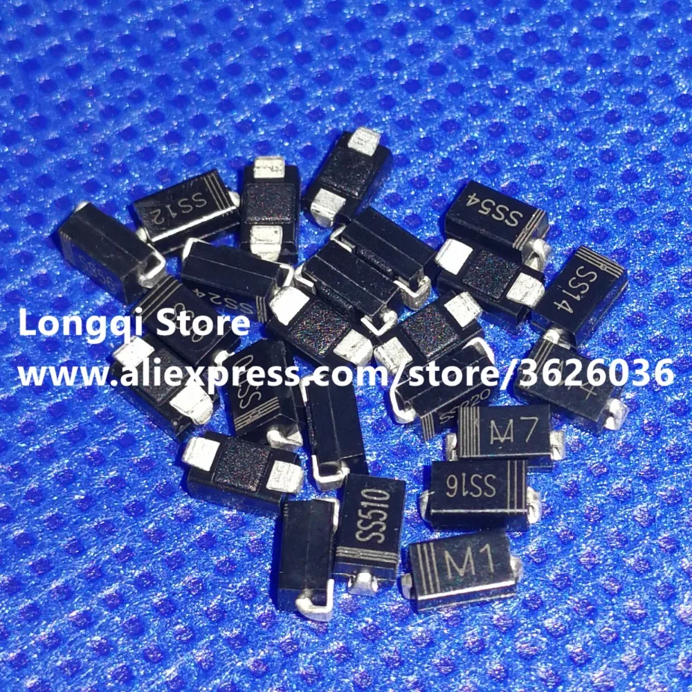 100 шт. 1N4001 1N4002 1N4004 1N4007 Mark M1 M2 M4 M7 SMA DO214AC 1A универсальный пластиковый выпрямитель |