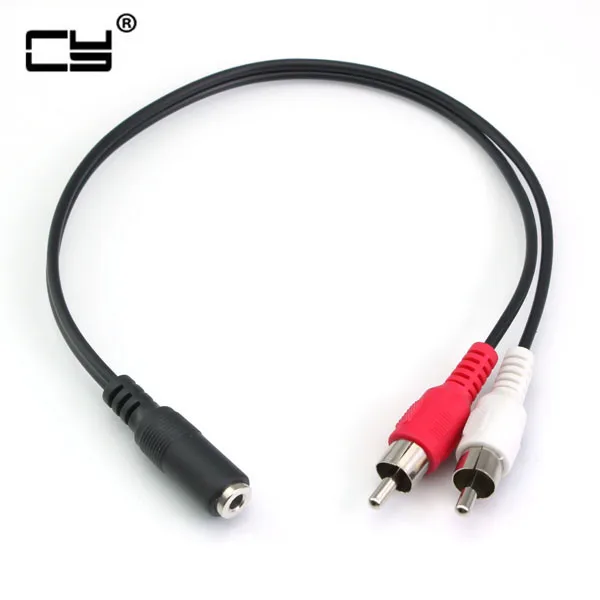 

Dual 20CM RCA Cable Stereo Audio Video Adapter 3.5mm Cable Double Female Jack To 2RCA Male Socket 3.5 Y Plug Converter