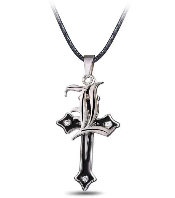 

MJ Jewelry Anime Death Note Cross Logo Double Pendant Necklace Cosplay Jewelry Accessories Gifts