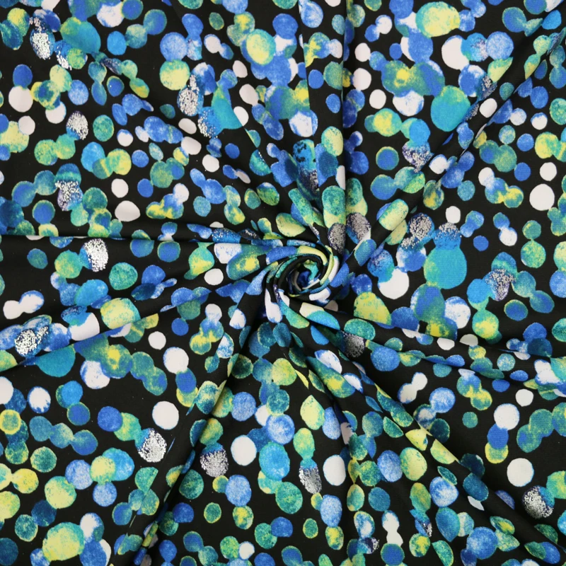 50cm*150cm Stretch Knit Fabric Polka Dot Silver Embossed Design Material | Дом и сад