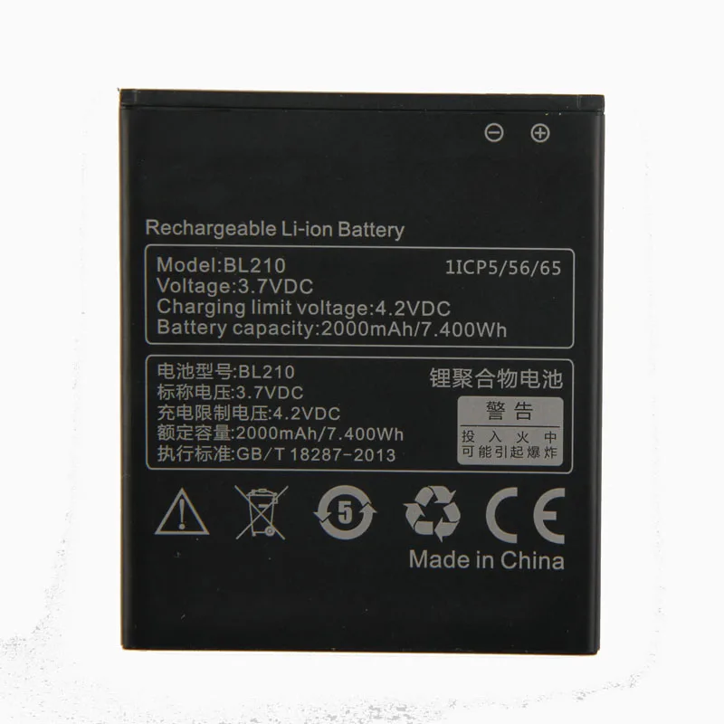 Высокое Ёмкость BL210 Батарея для lenovo A536 A606 A656 A766 A658T S650 S820 S820E A750E A770E 2000 ма-ч