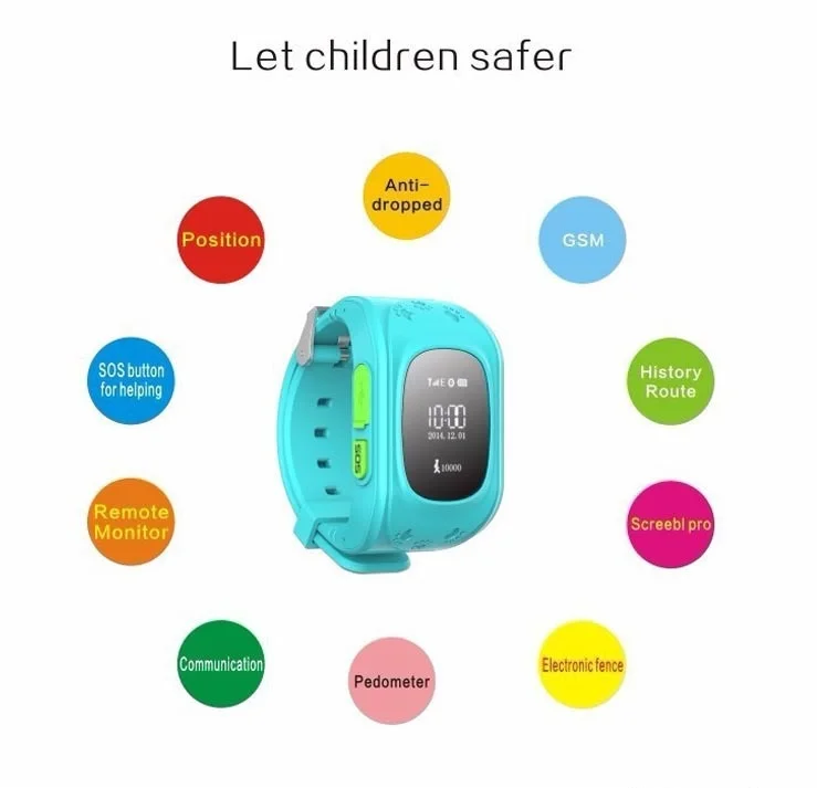 2015 Newest Satellite monitoring Double Locate Remote Monitor Q50 Kids GPS Watch | Электроника