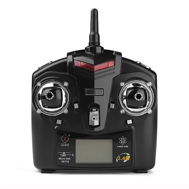 WLtoys V911S 245 мм 2,4G 4CH 6-Aixs Flybarless RC вертолет RTF 80-100 м расстояние полета и 4 шт. 3,7 в 250 мАч Lipo батарея детская игрушка