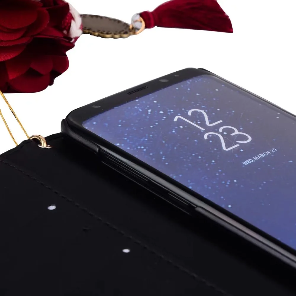 Кошелек кожаный чехол для телефона samsung galaxy s10 s8 s9 плюс s10e s10 lite s7 edge Примечание 8 9 чехол карты флип Ремешок цепи шель