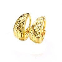 star carved womens hoop earrings yellow gold filled classic huggie earrings gift