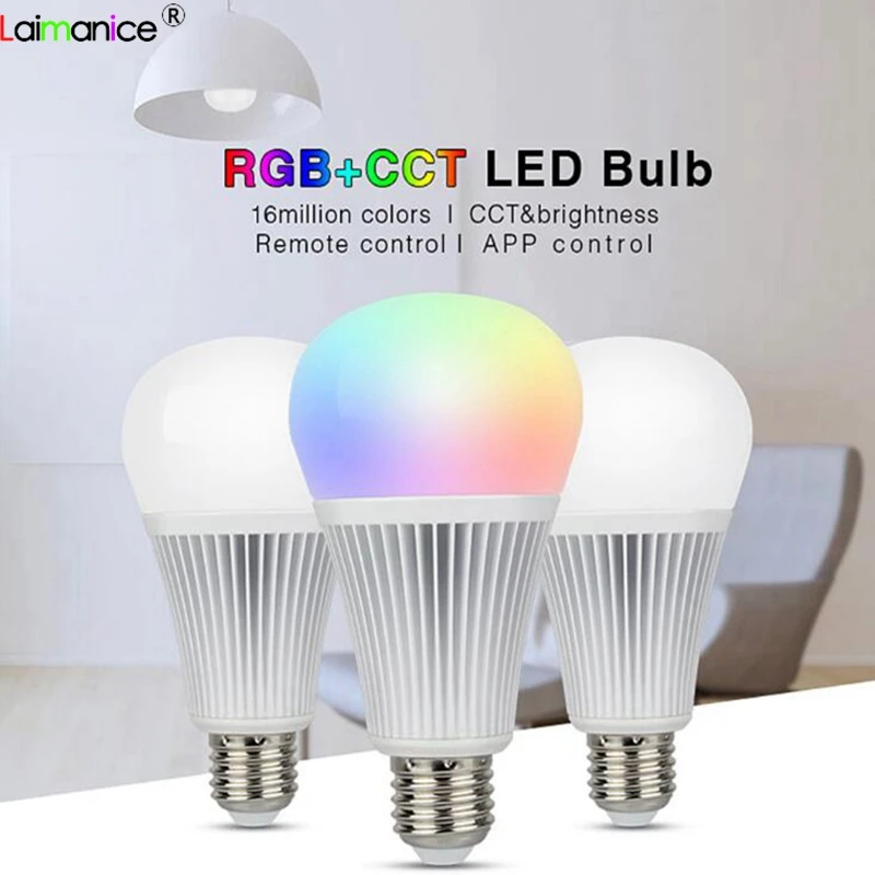Mi light дистанционное управление 9 Вт RGB + CCT AC85 265V 2 4G Беспроводная E27 лампа RGBWW