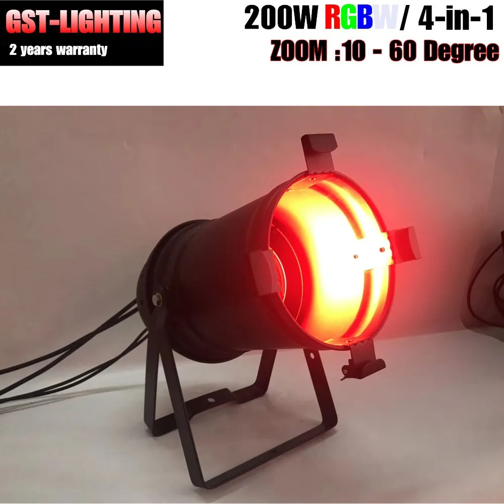 ZOOM 15 50 градусов 200 Вт RGBW 4 в 1 монолитный блок светодиодов Par Light 3200K 7500k Stage DMX|Эффект