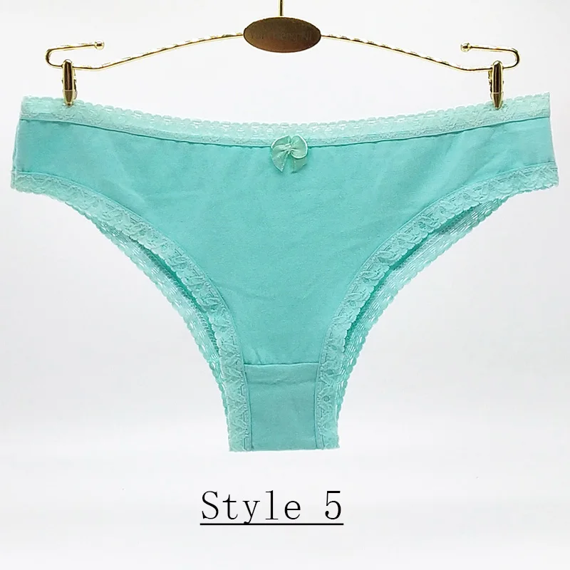 Style 5 1 шт., сексуальные трусики, женское хлопковое нижнее белье, низкая талия, мягкие, удобные, одноцветные, стильные, милые, женское нижнее белье, соблазнительные розовые трусы - Цвет: Style 5