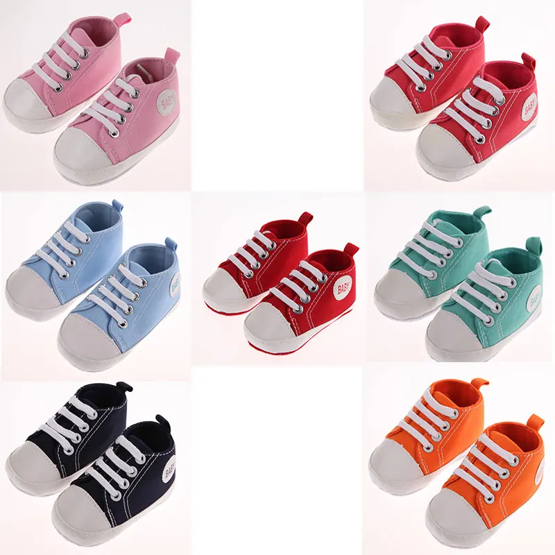 

Canvas Classic Sports Sneakers Newborn Boys Girls Casual Star First Walkers Shoes Infant Toddler Soft Sole Anti-slip Baby Shoes