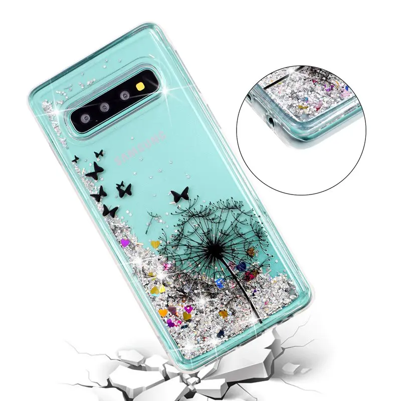 Чехол для телефона samsung Galaxy S10 плюс защитной оболочки блеск Shine зыбучие пески