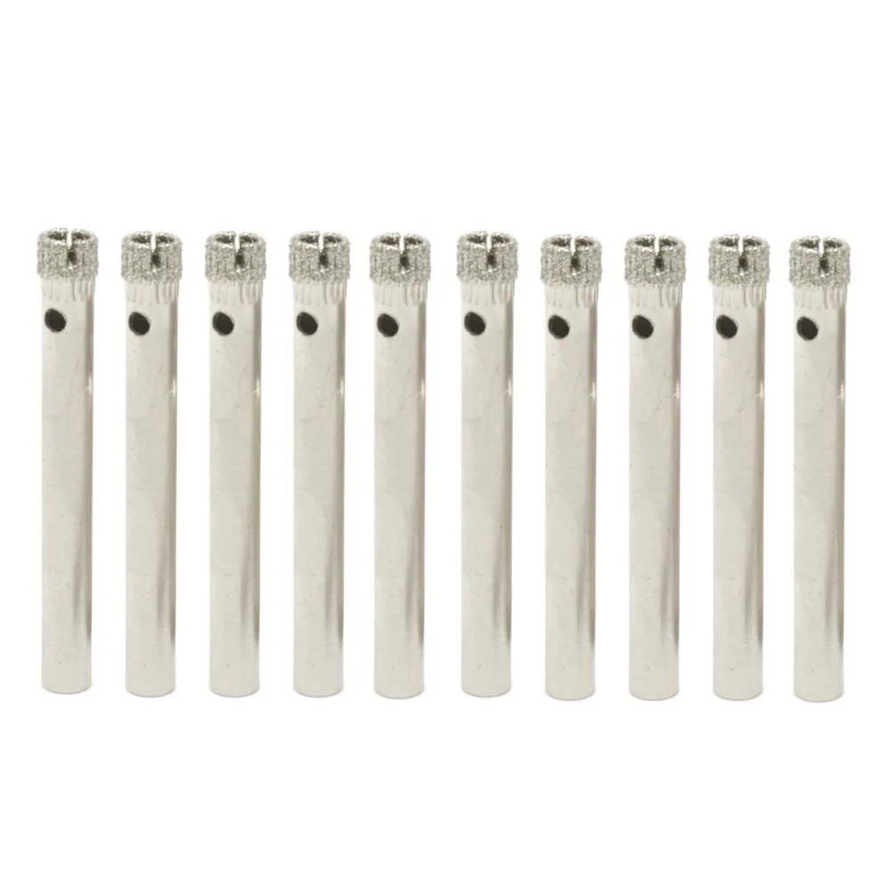 

10Pcs 6mm 1/4" inch Electroplated Diamond Hole Cutter Saw Core Drill Bit Masonry Drilling for Glass Marble Tile Granite Ceramic