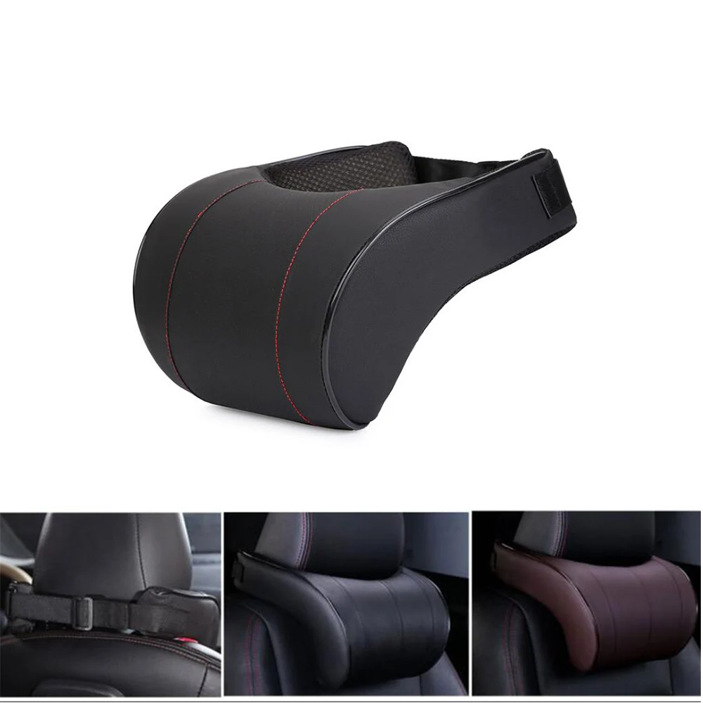 Автомобильная подушка из искусственной кожи для шеи подушки пены с эффектом