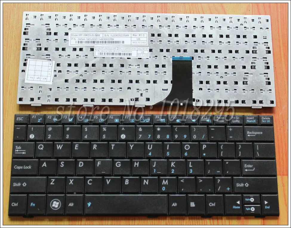 Английская клавиатура для Asus EEE PC 1001HA 1001HAG 1001HT 1001P 1001PG 1001PGO 1001PQ 1001PQD 1001PX 1001PXD US черная