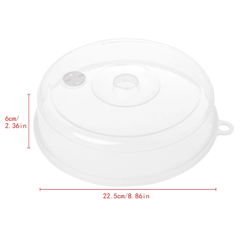 VFGTERTE 1PC Plastic Microwave Plate Cover Clear Steam Vent Splatter Lid Food Dish Kitchen Tools S/L