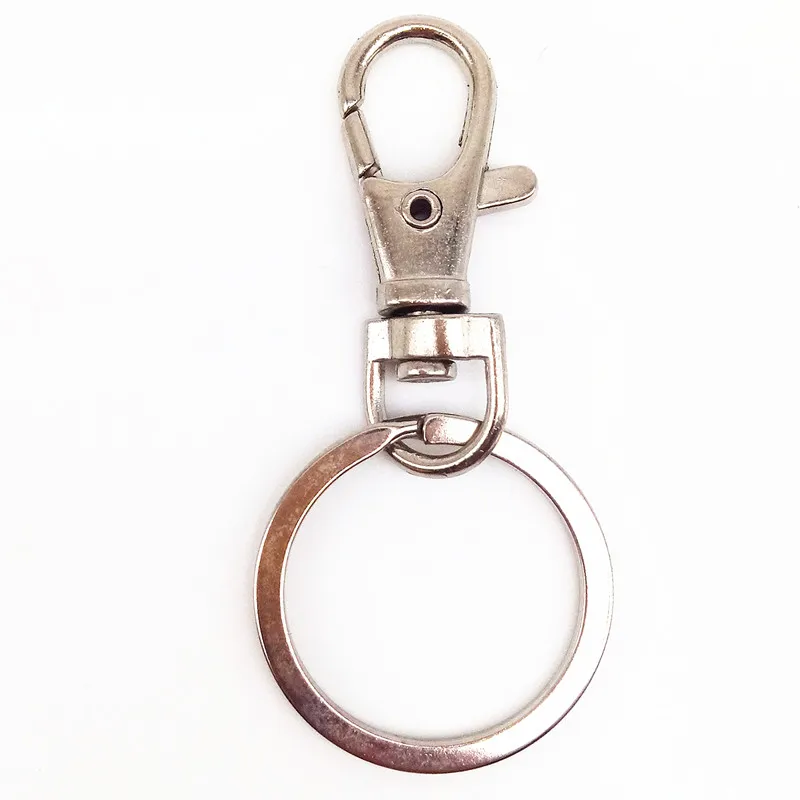 10 cpcs/lot 30 mm Key Chain Ring with Metal Lobster For DIY Jewelry Craft Silver Clasp Rings Rhodium | Украшения и аксессуары