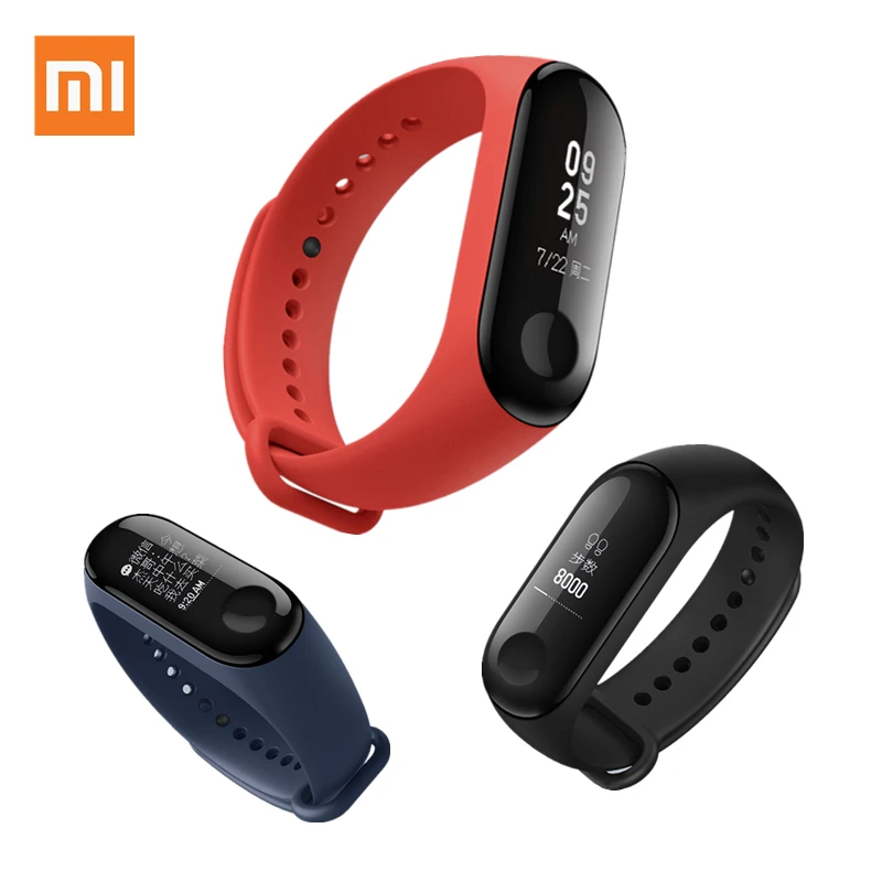 Смарт браслет XIAOMI Mi Band 3 фитнес трекер с OLED экраном и Пульсометром|Смарт-браслеты|