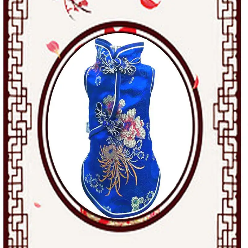 Летняя новая юбка Ципао для домашних животных|Собачьи жилеты| |