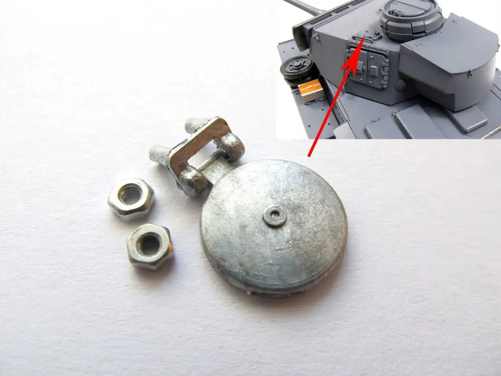 

Mato remote control turret metal signal port hatch for 1/16 1:16 rc tank parts Panzer III, IIIH, Panzer IV F1,Panzer IV-F2 tank