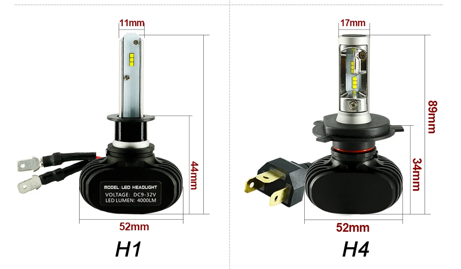 HLXG 2 шт. 8000LM 72 W фары для H7 светодиодный H1 H4 H11 Автомобильные фары CSP чипы авто лампада 9005 HB3 9006 HB4 H9 H8 огни
