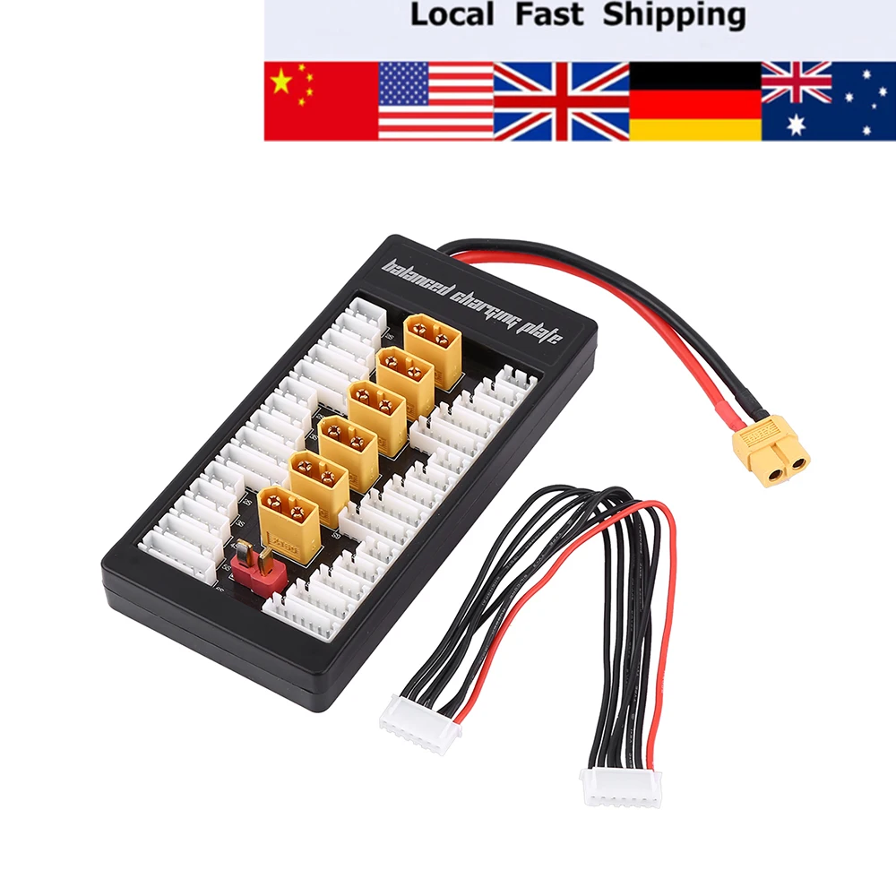RC Запчасти мульти 2 S 6 Lipo параллельная сбалансированная зарядка доска XT60 разъем