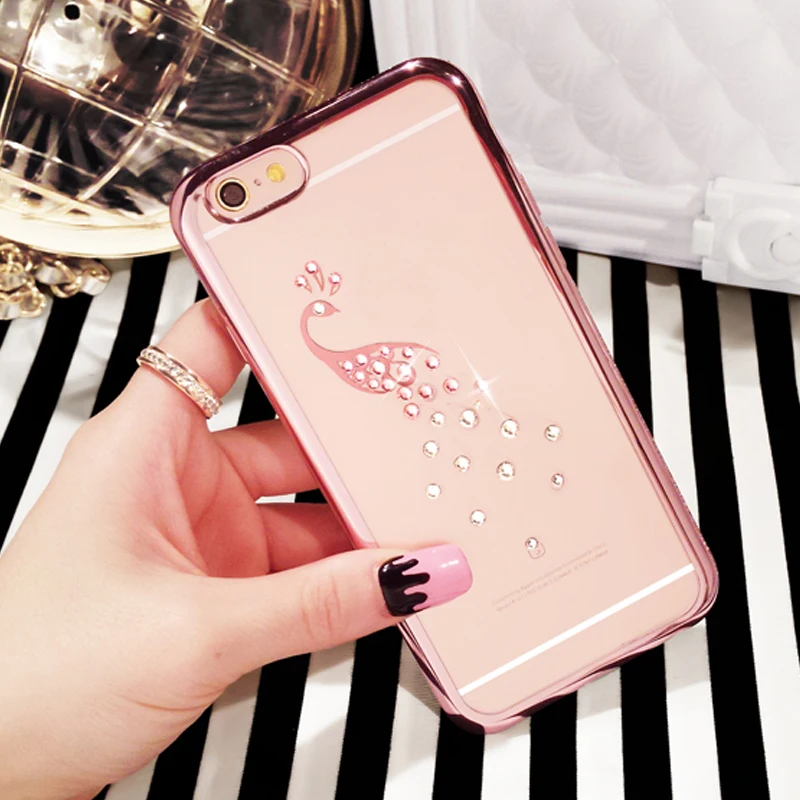 Роскошный чехол для телефона YRFF со стразами цветами животными птицами павлином