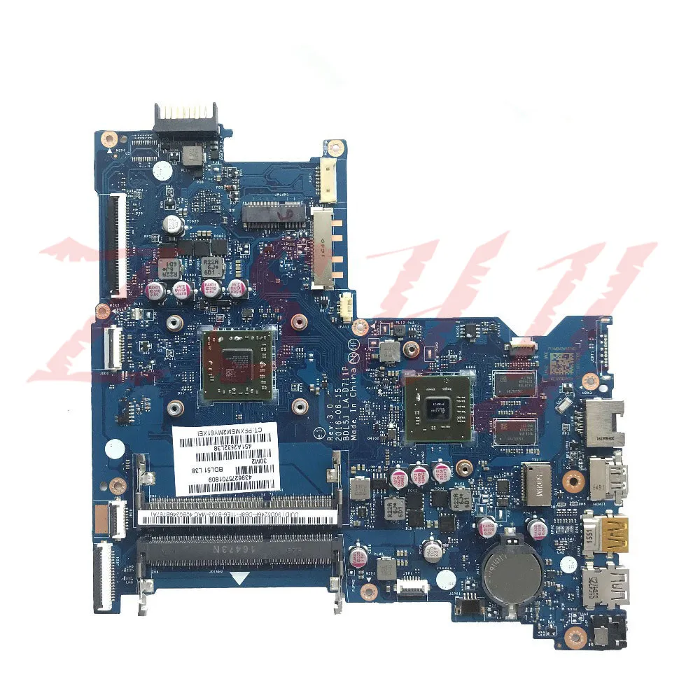 Материнская плата для ноутбука HP 15 BA с A8 CPU 860340 001 BDL51 LA D711P R5 M3302GB GPU 100%