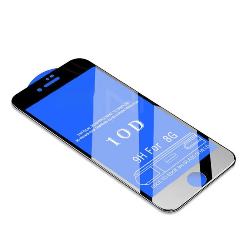 9D изогнутое полное покрытие из закаленного стекла для iPhone X XR Xs Max Защита экрана 8 7