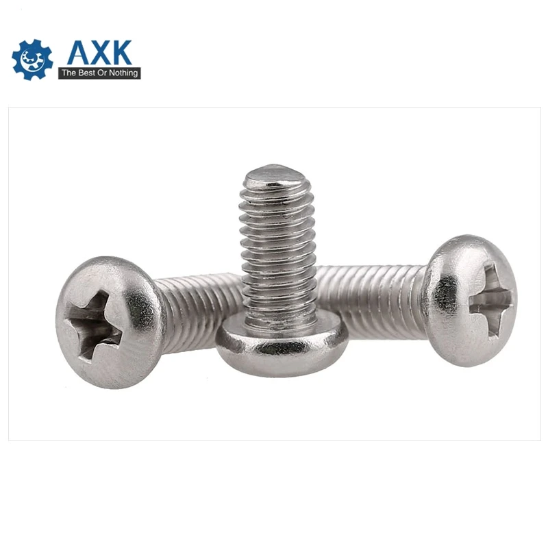 

GB818 M1.6 M2 M2.5 M3 M4 M5 M6 ISO7045 DIN7985 304 Stainless Steel Cross Recessed Pan Head PM Screws Phillips Screws SUS304