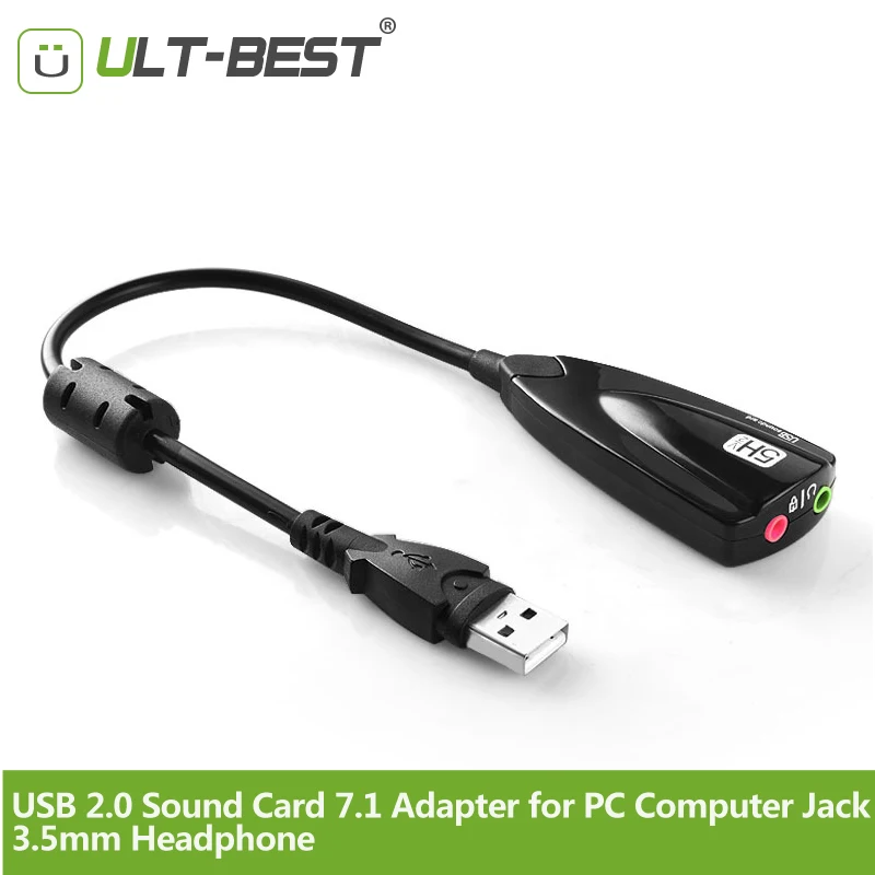 _ USB 2 0 Звуковая карта 7 1 адаптер для ПК компьютерный разъем 3 5 мм наушники