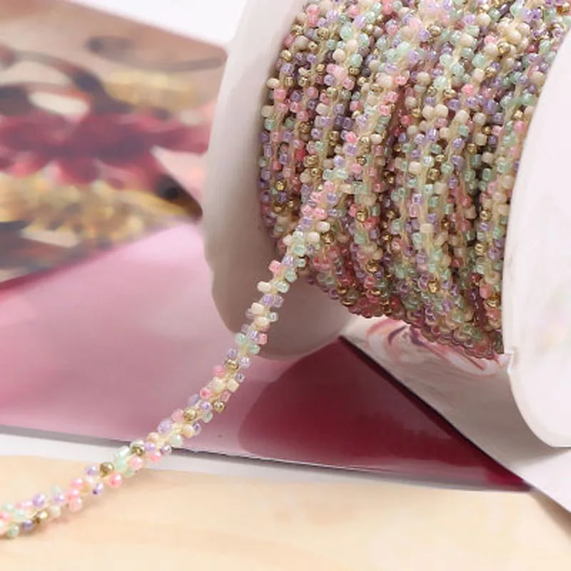 

Плетеная цепочка разных цветов, 4/15 м/партия, 5 мм, для шитья, аксессуар для волос