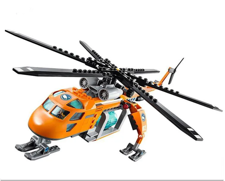 10439 273 шт. Арктический город Helicrane вертолет Хаски Building Block модель наборы для ухода