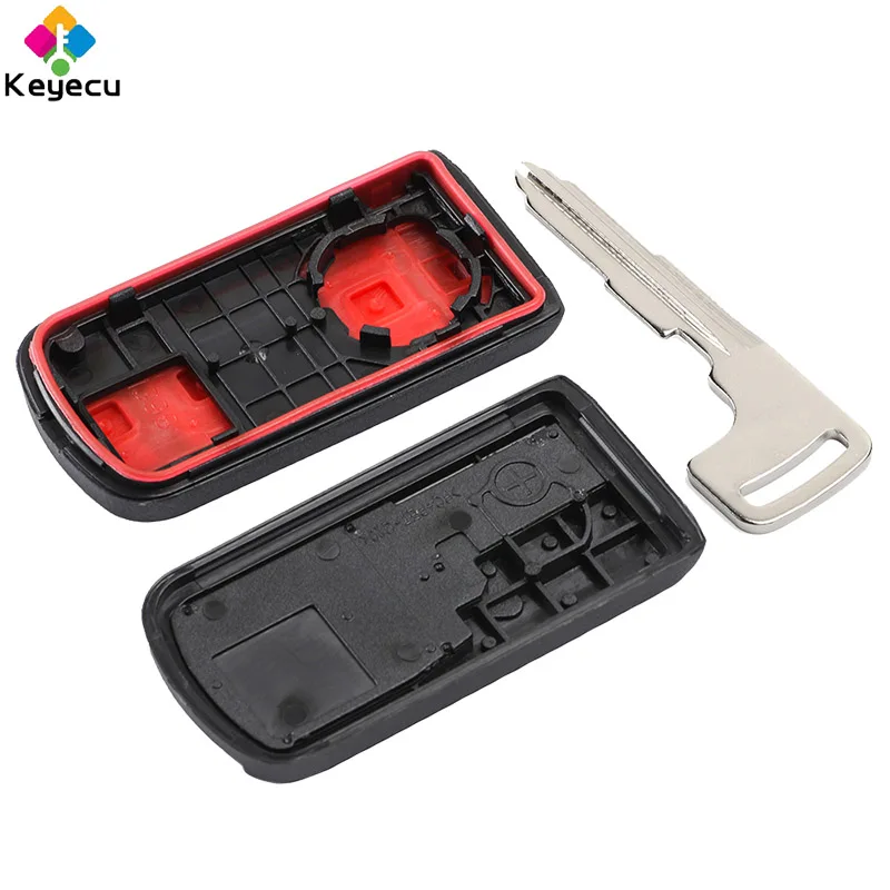 

KEYECU 10PCS/Lot Car Remote Key Shell Case- 2/ 2+1/ 3 Buttons & Insert Blade- FOB for Mitsubishi Outlander Lancer Eclipse Galant