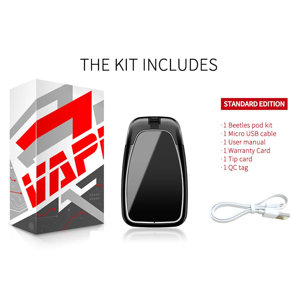 Starter kit PolarNight Beetles vape pen со встроенной батареей емкостью 370 мАч 1.5ohm в рулонах pk w10 pod