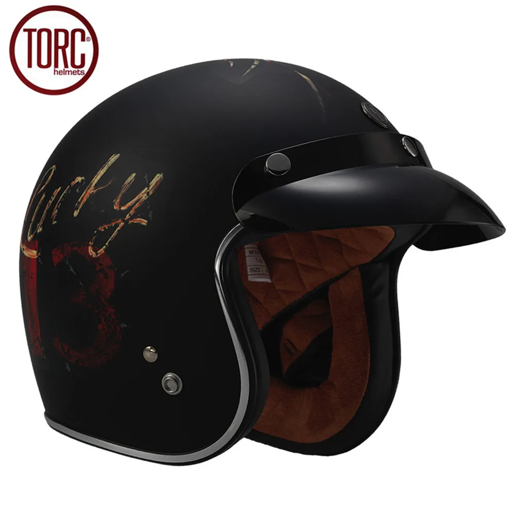 TORC прогулочный мотоцикл шлем с открытым лицом винтажный T5095 moto Casque Casco cicleta Capacete DOT