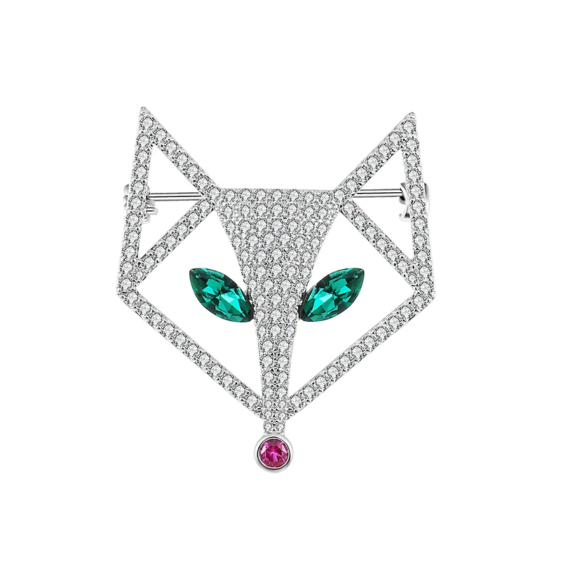 Новая индивидуальная модная Медная брошь злых ужасов волк медная циркониевая