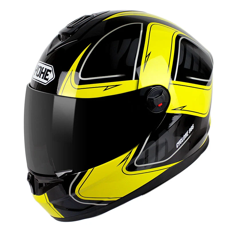 YOHE YH966 мотобайк Casco Capacete De Moto зимний теплый водонепроницаемый ветрозащитный мотоциклетный полный гоночный шлем - Цвет: Style 1