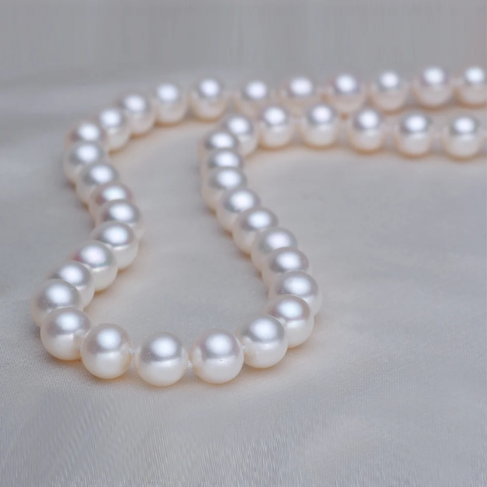 Цепочка из серебра 925 пробы с натуральным пресноводным жемчугом | Украшения и