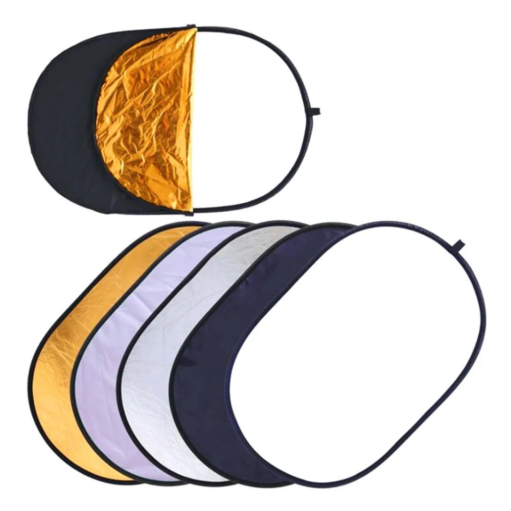 60x90cm 24''x35'' 5 in 1 Multi Disc Photography Studio Photo Oval Collapsible Light Reflector handhold portable photo disc