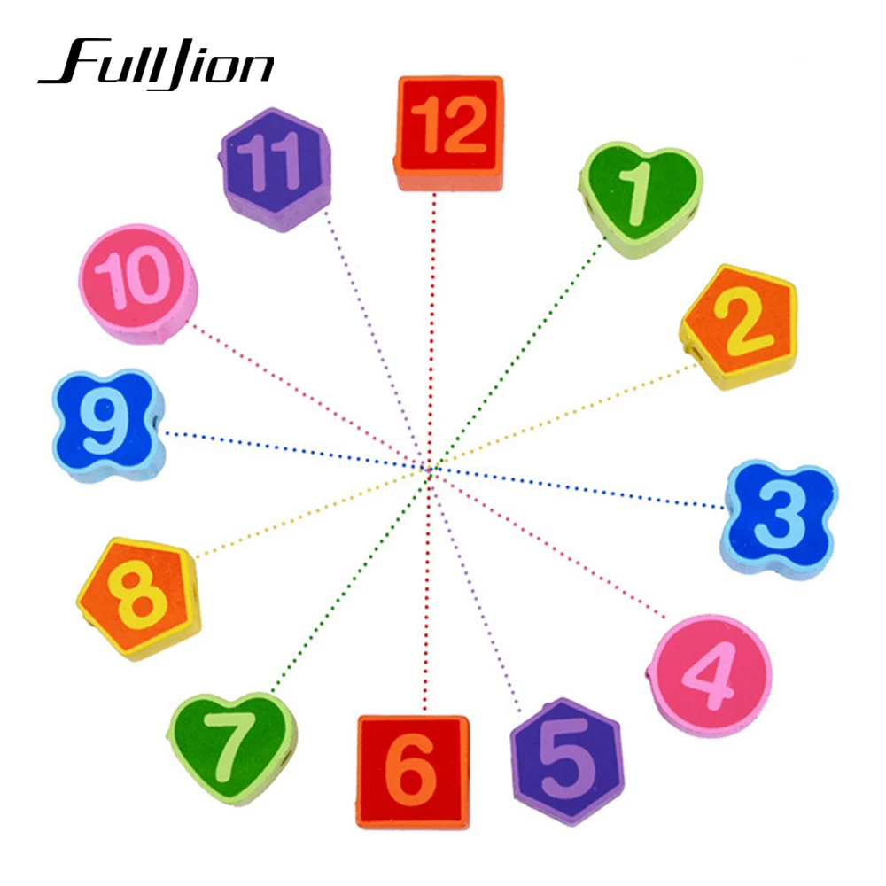 Fulljion игра головоломка деревянные часы игрушки для детей мозаика Монтессори