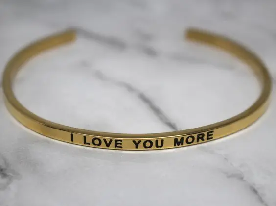 Браслеты SANSHOOR I Love You More браслеты с мантрой из нержавеющей стали черными надписями