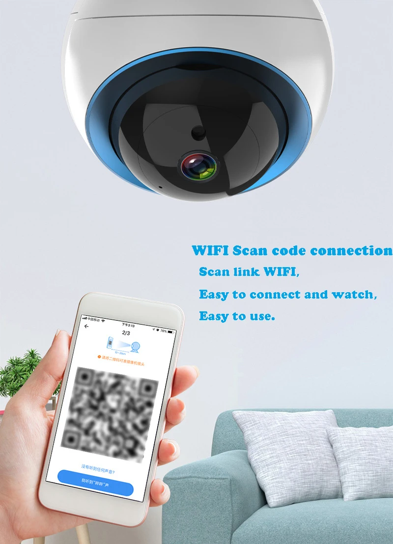 IP-камера ycc365/Smart life 2 Мп с двухсторонним аудио и автоматическим отслеживанием 1080P |