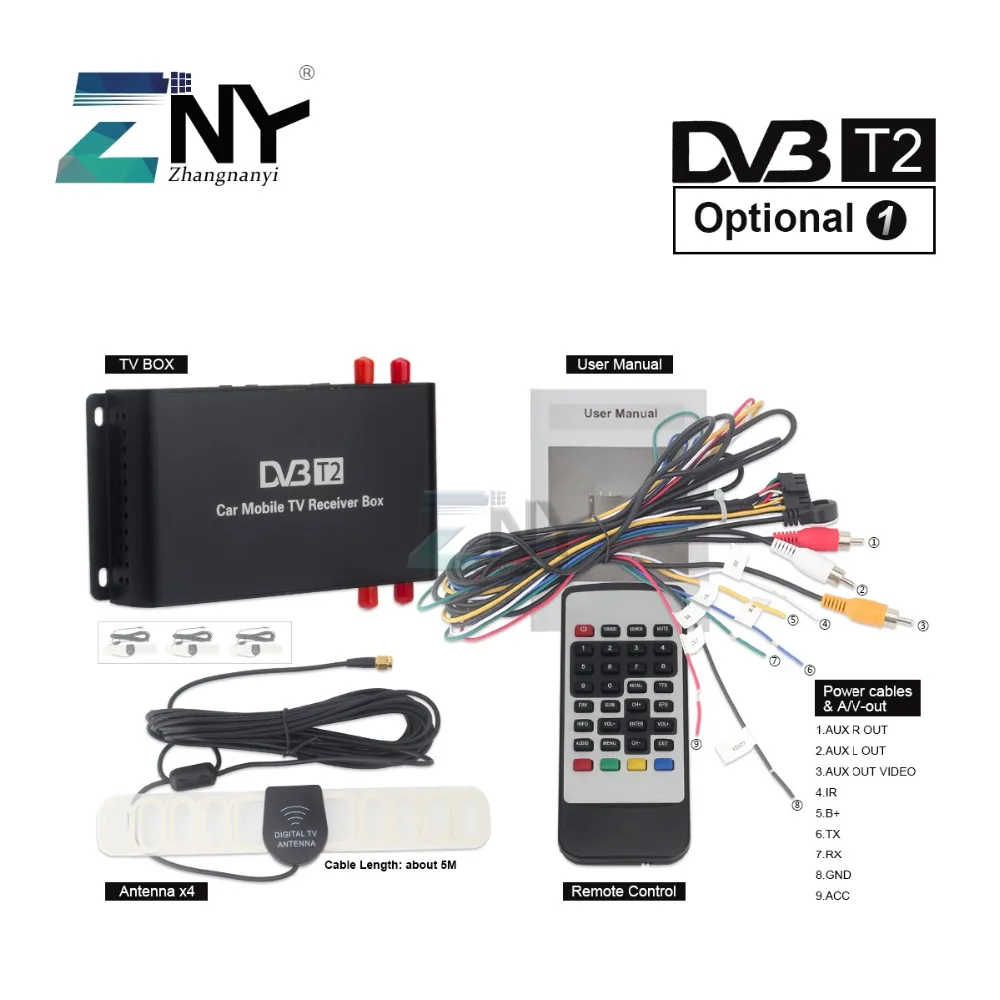 Автомобильный DVB-T2 цифровой ТВ-приставка 4 Seg поддержка 180-200 км/ч скорость вождения цифровой автомобильный тв-тюнер HDMI HD 1080P ТВ-приёмник