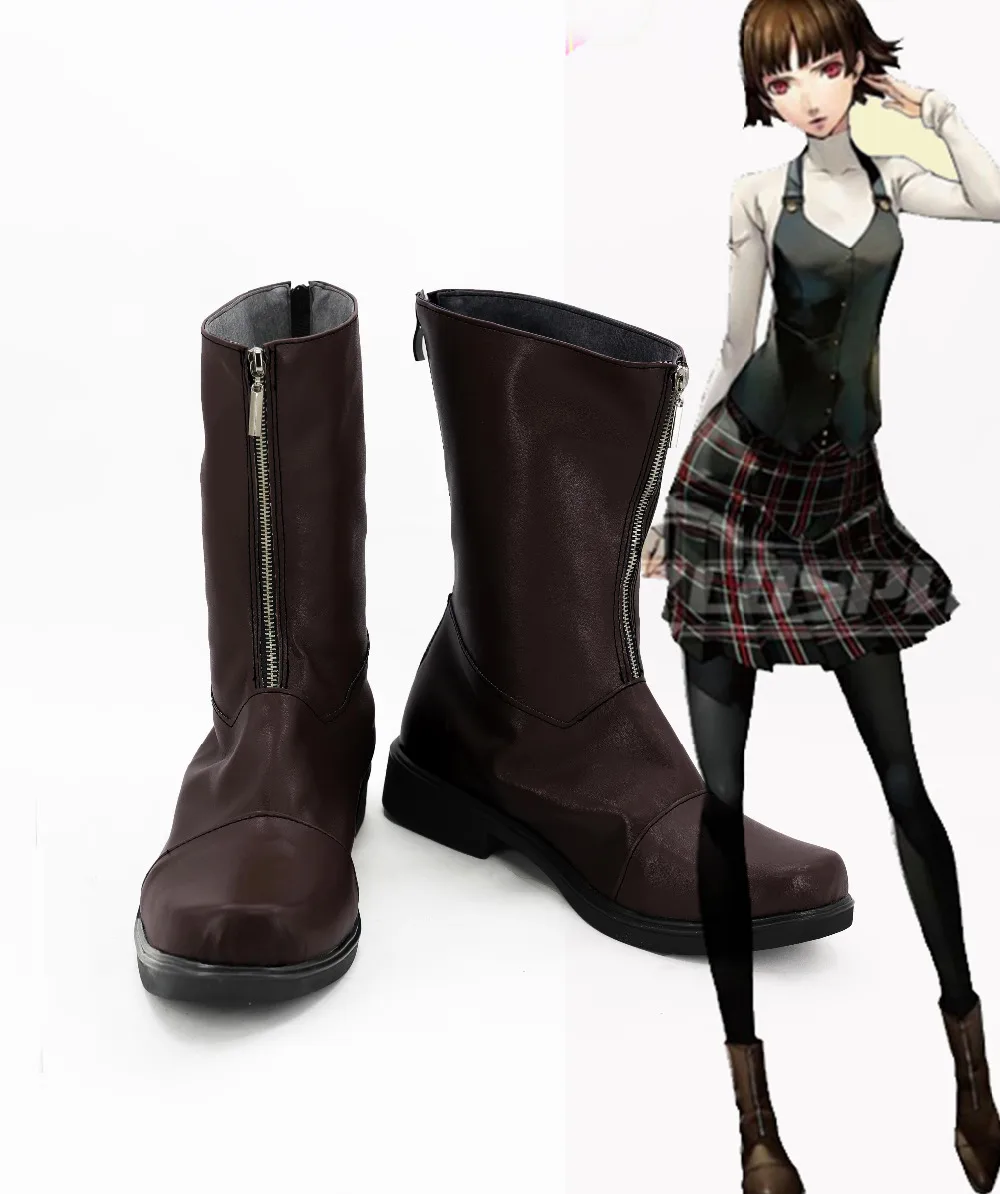 Ботинки P5 Persona 5 Makoto Niijima для косплея изготовленные на заказ | Тематическая одежда
