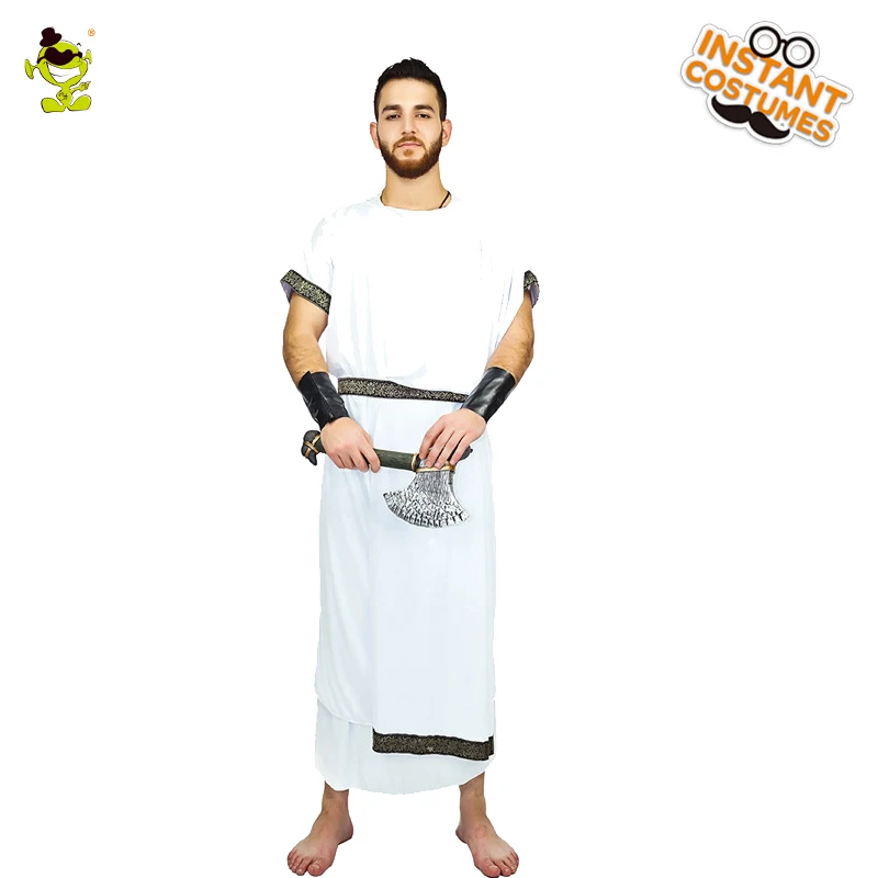 

Ancient Roman Warrior Men's Costume Halloween Party Fancy Dress Purim Clothing Cosplay Roman Outfits for Adult Male