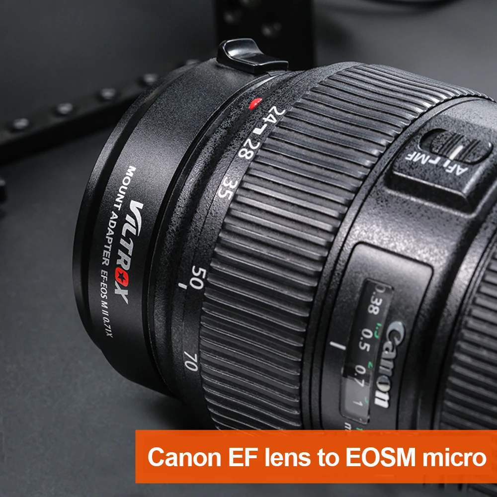 Адаптер для объектива Turbo Viltrox EF-M2 II 0.71X уменьшение скорости Booster AF Автофокус EXIF Canon