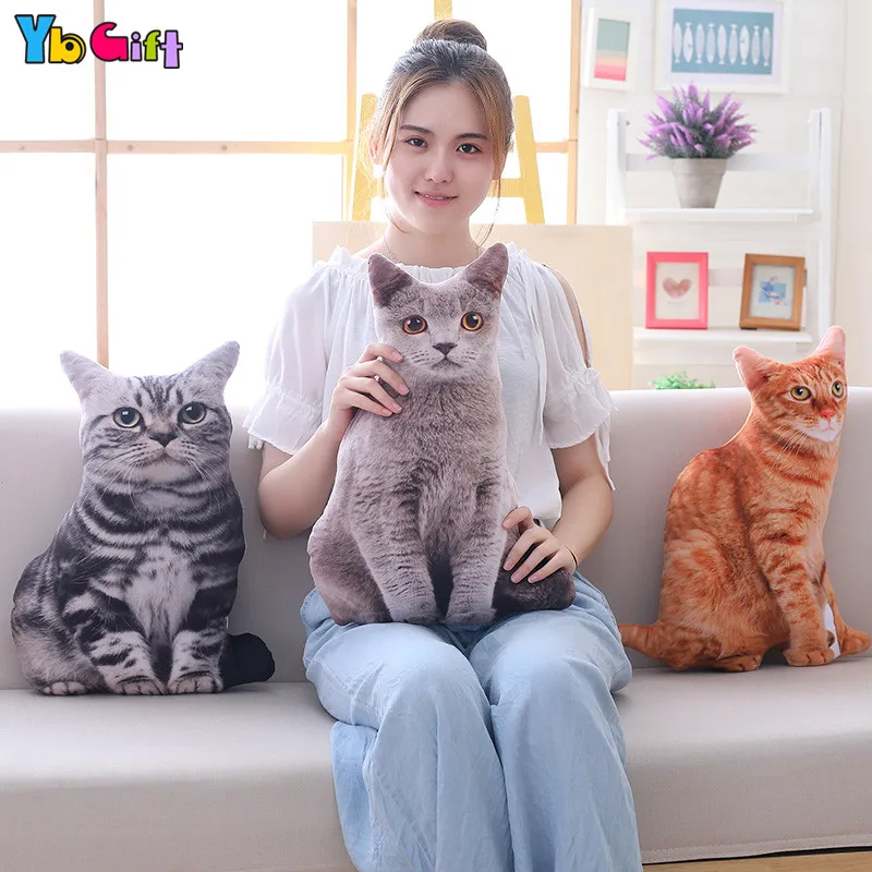 50cmCats Мультяшные плюшевые 3D Строительные мягкие набивные животные подушки диван