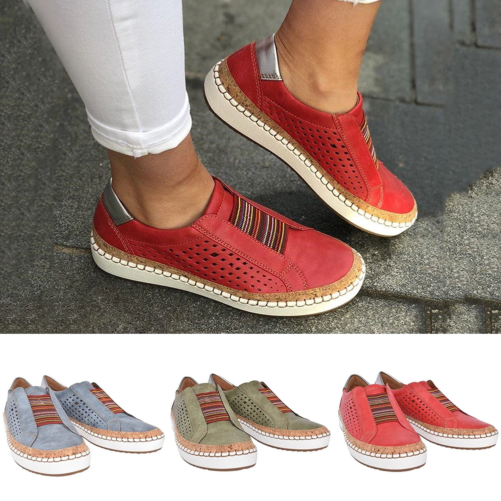 YJSFG/домашние Женские винтажные кроссовки без шнуровки Повседневные Дышащие