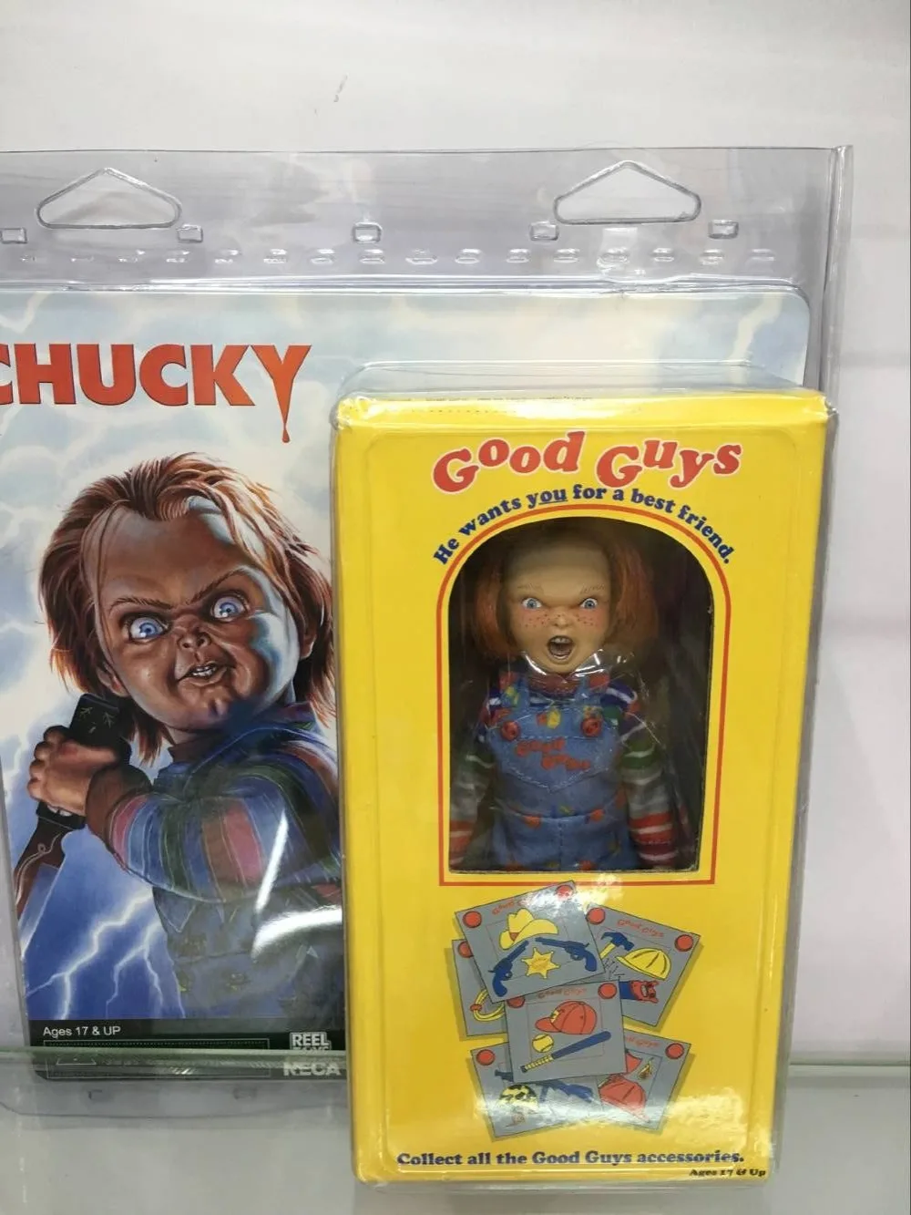NECA детская игра Good Guys Чаки Молот нож &quotлетучая мышь&quot двигающиеся игрушки