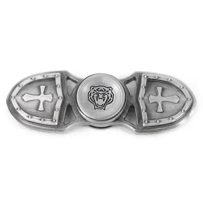 Серебристый Спиннер EDC ручной Спиннер на заказ подшипник игрушки крест стиль для мужчин женщин тигровый крестоноситель - Цвет: Серебристый